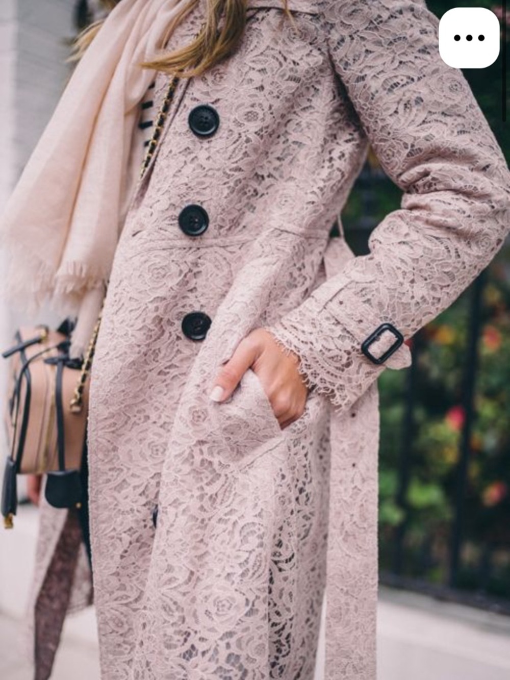 Burberry Blush Pink Lace Overlay Trench